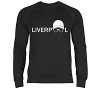 wowshirt Herren Sweatshirt Jurgen Klopp Brille Silhouette Liverpool, Größe:XXL, Farbe:Black