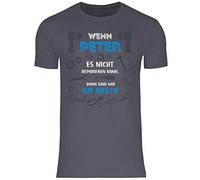 wowshirt Herren T-Shirt Handwerker Geschenk Personalisierbar mit Namen Baustelle Heimwerker Spruch, Größe:XL, Farbe:Dark Grey (Solid)