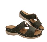 WOXIHUAN Plateau Sandalen Damen Sale Orthopädische Sliders Frauen Fischmaul Sandaletten Plattform Offene Schuhe Freizeit Sommerschuhe Sommer Faux Leder Schlappen Dicke Sohle Strandschuhe Rutschfeste