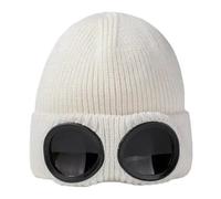 WOYUANSHA Mütze Beanie Hut Brillen Strick Mütze Unisex Bomber Hut Elastisch, Weich, Warme Ohren Schutz Kappe, Wind Dicht, Dekorative Mütze, Kopf Bedeckung M Milky White