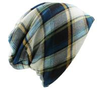 WOYUANSHA Mütze Beanie Hut Dünne Frauen Skull Ies Beanies Gestreifte Design-Hüte Für Männer Mode Feminino Multifunktions-Schal 55-62Cm Ht082Blu