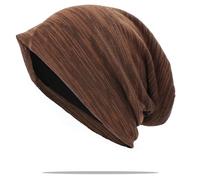 WOYUANSHA Mütze Beanie Hut Hüte Für Männer Solides Design Damen Dünne Hut Schädel-Mützen Frauen Hut Unisex 56-62Cm Braun