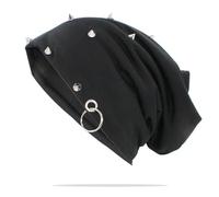 WOYUANSHA Mütze Beanie Hut Mode Männer Frauen Hut Mit Nieten Unisex Kappen Hip Hop Beanies Casual Erwachsene Dick Warm Bonnet Hut 56-65Cm (Elastisch) Schwarz