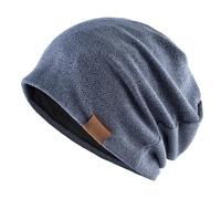 WOYUANSHA Mütze Beanie Hut Warme Mützen Hut Männer Frauen Lässig Gestrickt Outdoor Baggy Skull Caps Weich Fordable Bonnet Unisex One Size Blue