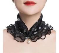 WOYUANSHA Schal Damen Kopftuch Gold Seiden Schal Mit Perlen Schal Blumen Kante Frauen Schals Spitze Hals Wrap Quadratischer Schal Seiden Schal 12