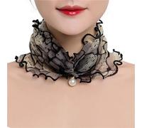 WOYUANSHA Schal Damen Kopftuch Gold Seiden Schal Mit Perlen Schal Blumen Kante Frauen Schals Spitze Hals Wrap Quadratischer Schal Seiden Schal 13