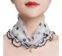 WOYUANSHA Schal Damen Kopftuch Gold Seiden Schal Mit Perlen Schal Blumen Kante Frauen Schals Spitze Hals Wrap Quadratischer Schal Seiden Schal 10