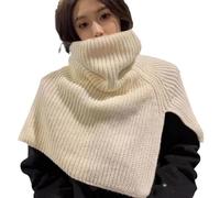 WOYUANSHA Schal Gestrickte Schal Pullover Schal Solid Weich Warme Schulter Frauen Hals Beige