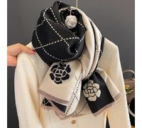 WOYUANSHA Schal Sanfte Blume Jacquard Schal Warmer Kurzer Bart Schal Vielseitiger Decke Schal 65X185Cm 1