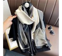 WOYUANSHA Schal Schal Damen Farbe Block Schal Weicher Satin Schal Stirnband Schal Strand 85X180Cm 1