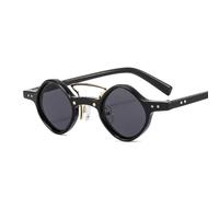 WOYUANSHA Sonnenbrille Herren Kleine Runde Quadratische Sonnenbrille Herren Damen Retro Punk Gläser Vintage Steigung Uv400 Fahrbrille (Tz5-3)