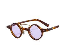 WOYUANSHA Sonnenbrille Herren Kleine Runde Quadratische Sonnenbrille Herren Damen Retro Punk Gläser Vintage Steigung Uv400 Fahrbrille (Tz5-6)