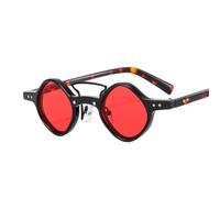 WOYUANSHA Sonnenbrille Herren Kleine Runde Quadratische Sonnenbrille Herren Damen Retro Punk Gläser Vintage Steigung Uv400 Fahrbrille (Tz5-4)