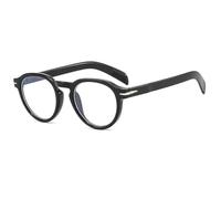 WOYUANSHA Sonnenbrille Herren Runde Gläser Frauen Männer Transparente Brillen Schöne Klare Brillen Mode (Schwarz)