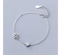 WOZUIMEI S925 Silber Stern Armband Damen Korean Style Mode Diamant Armband Armband Schmuck Minimalistischen Pentagramm SchmuckSilber