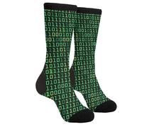 Wpamlrta Lässige lustige Funky Neuheit Mode Bequeme Socken Für Männer Frauen Verrücktes Kleid, Computer Nerd Coding Programmers Geek Board Grün, One size