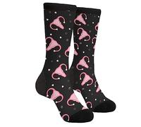 Wpamlrta Lässige Neuheit Lustige Crew Socken Mode Bequeme Männer Und Frauen Verrückte Kleid Socken, Gebärmutter Weibliche Eierstöcke Vagina Liebe, One size