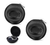 WQNNQW 2 Stücke Uhrenbox,Uhren Box,Watch Box,Uhrenrolle,Watch Case,Uhrenbox 1 Uhr, Reiseetui,Uhrenetui,Uhren Etui,Tragbare,Für Alle Arten Von Mechanischen,Smartwatches (Schwarz)