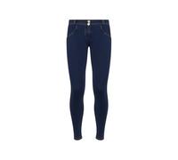 WR.UP FREDDY Damen-Jeggings Superskinny, niedrige Taille, Denim-Effekt, Dark Jeans-yellow Seam, L