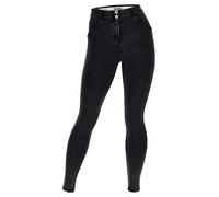 WR.UP FREDDY Jeggings Push Up Curvy Bein Superskinny Jersey-Denim, Jeans schwarz - Nähte in Ton, L