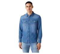 Wrangler 27mw Langarmhemd S Icon Mid Stone