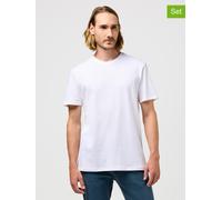 Wrangler T-Shirt Tee in Weiß im 2 Vorteilspack M Regular Fit