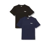 Wrangler Sign Off Regular Short Sleeve T-shirt 2 Units Schwarz 2XL Mann (Herstellerartikelnummer: W7BZFQE12-00-XXL)