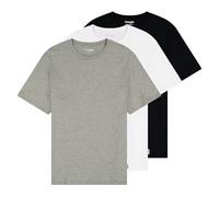 T-Shirt WRANGLER "3_PACK_TEE", Herren, Gr. 4XL, weiß (weiß grau schwarz), Jersey, Obermaterial: 100% Baumwolle, unifarben, regular fit taillenbedeckt, Rundhals, Shirts T-Shirt (63017515-4XL) weiß grau