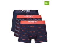 Wrangler 3er-Set: Boxershorts "Graph" in Dunkelblau - Größe L | Herren Waesche