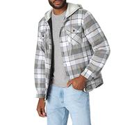 Wrangler Authentics gesteppte und gefütterte Herren-Langarm-Flanellhemdjacke mit Kapuze