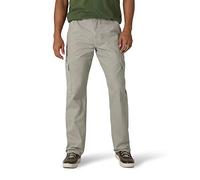 Wrangler Authentics Herren Twill Relaxed Fit Cargo Pant (Logan) Lässige Hose, Khaki Staub, 42W / 34L