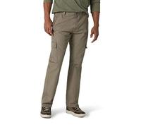 Wrangler Authentics Herren Cargohose aus Twill Relaxed Fit (Logan) Lässige Hose, Military Khaki Ripstop, 34W / 32L