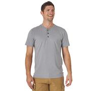 Wrangler Authentics Herren Henley-T-Shirt, kurzärmelig, Mittel
