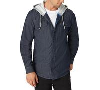 Wrangler Authentics Herren Kapuzenhemd aus Flanell Gefüttertem Twill Hemd, Nebulous Blue, 3X-Groß