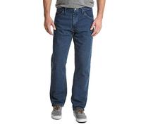 Wrangler Authentics Herren Klassische 5-Pocket Baumwolle mit Lockerer Passform Jeans, Dark Stonewash, 30W / 34L