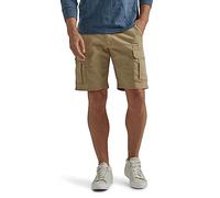 Wrangler Authentics Herren Klassische Stretch-Cargo lockerer Passform Shorts, Getreide-Twill, 34