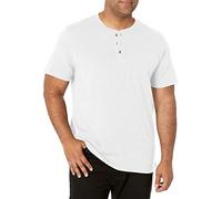 Wrangler Authentics Herren Kurzärmeliges Henley-t-Shirt Hemd, Bright White, Mittel