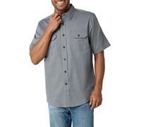 Wrangler Authentics Herren-Kurzarm, klassisch, gewebtes Hemd, Asphalt Heather, 3X-Large Groß