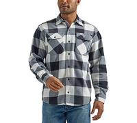 Wrangler Authentics Herren Langärmelige Fleece-Hemdjacke Hemd mit Button-Down-Kragen, Birkenbüffel, XX-Large