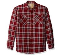 Wrangler Authentics Herren Long Sleeve Sherpa Lined Shirt Jacket Hemd mit Button-Down-Kragen, Granatapfel, Klein