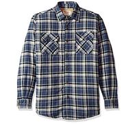 Wrangler Authentics Herren Langärmelige Hemdjacke mit Sherpa-Futter Hemd mit Button-Down-Kragen, Mood Indigo, L