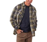 Wrangler Authentics Herren Langärmelige Hemdjacke mit Sherpa-Futter Hemd mit Button-Down-Kragen, Olive Sky, Mittel