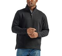 Wrangler Authentics Herren Langärmeliges Fleece mit Viertelreißverschluss Pullover, Caviar, Klein