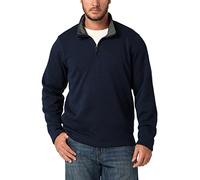 Wrangler Authentics Herren Langärmeliges Fleece mit Viertelreißverschluss Pullover, Mood Indigo, 3X-Groß