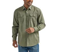 Wrangler Authentics Herren Langärmeliges, Klassisches Gewebtes Hemd mit Button-Down-Kragen, Burnt Olive, XL
