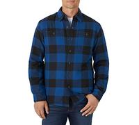Wrangler Authentics Herren Long Sleeve Sherpa Lined Shirt Jacket Hemd, Blauer Büffel, Mittel