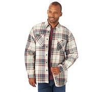 Wrangler Authentics Herren Langärmelige Hemdjacke mit Sherpa-Futter Hemd, Hellbeige meliert, XL