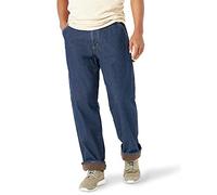 Wrangler Authentics Herren Schreinerhose mit Fleece Gefüttert Lssige Hose, Dunkles Indigoblau, 34W / 30L