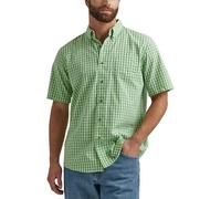 Wrangler Authentics Herren Short Sleeve Classic Plaid Shirt Hemd, Forest Shade, 3X-Groß
