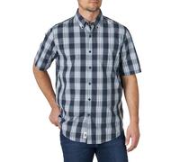 Wrangler Authentics Herren Short Sleeve Classic Shirt Hemd mit Button-Down-Kragen, Blue Nights Plaid, 3X-Groß